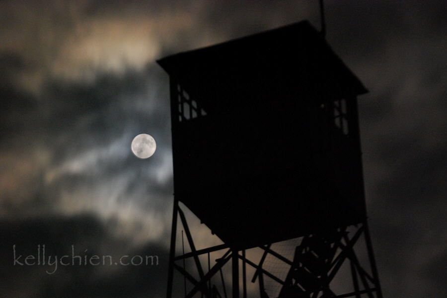 this-is-new-york.com Midnight moon behind the fire watchtower atop Mt. Utsayantha near Stamford NY photo by Kelly Chien