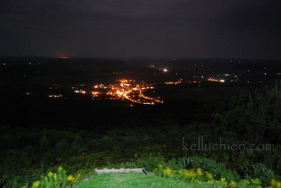 this-is-new-york.com Stamford NY at night from Mt. Utsayantha photo by Kelly Chien