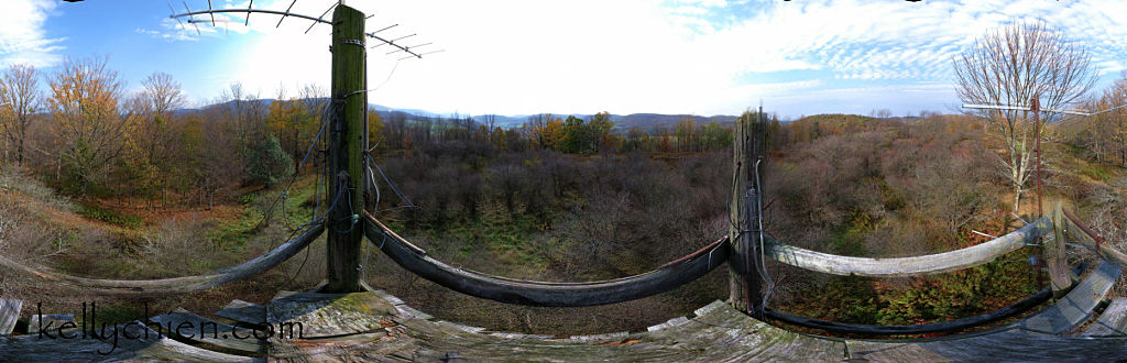 this-is-new-york.com Panoramic view from atop the TV antenna tower on Mt. Bobb in Hobart NY photo by Kelly Chien