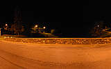this-is-new-york.com Maple Avenue stone bridge over the Delaware River at night in Hobart NY photo by Kelly Chien